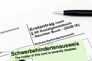 Formular für ein Schwerbehindertenausweis