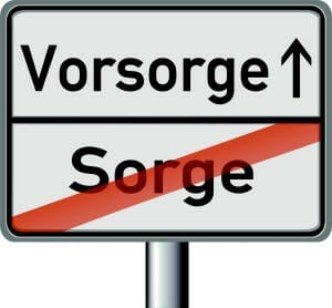 Verkehrsschild mit Vorsorge